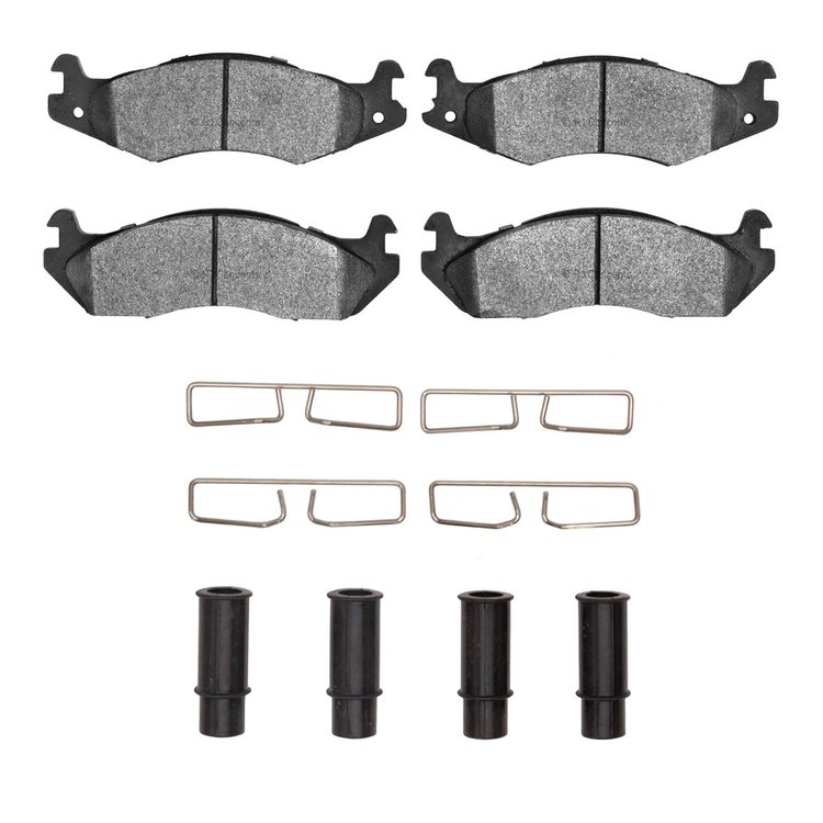 Super-Duty Brake Pads & Hardware Kit, 1982-1992 Mopar, Position: Front