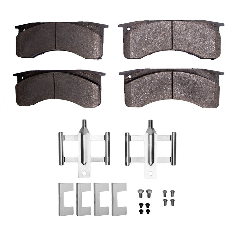 Super-Duty Brake Pads & Hardware Kit, Fits Select Fits Multiple Makes/Models, Position: Front & Rear