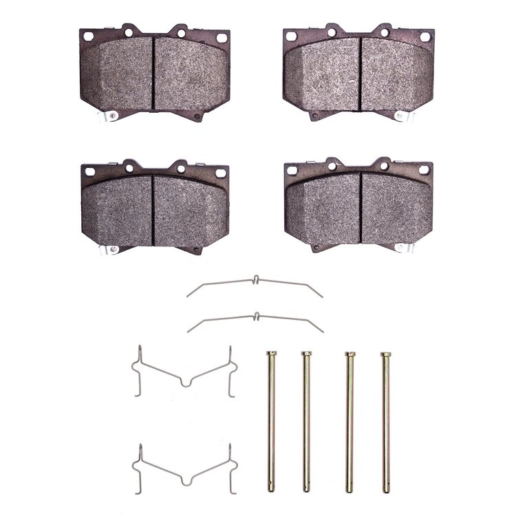 Super-Duty Brake Pads & Hardware Kit, 2000-2002 Lexus/Toyota/Scion, Position: Front