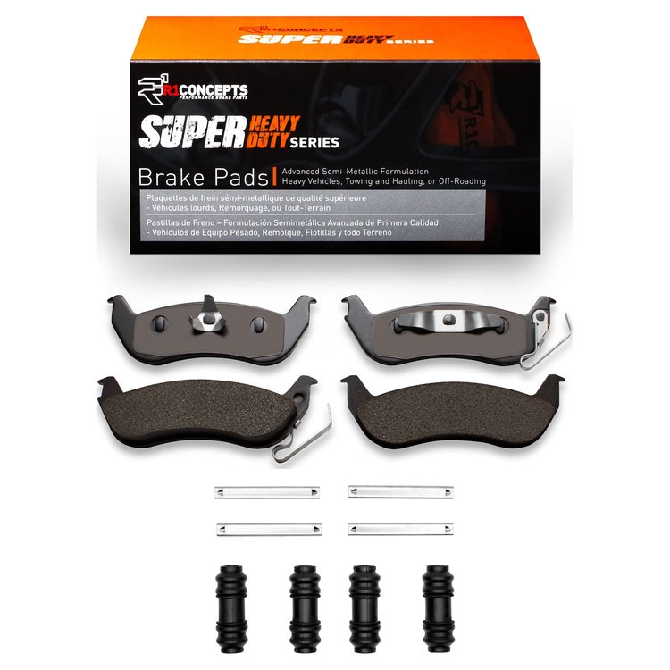 Super-Duty Brake Pads & Hardware Kit, 2003-2011 Ford/Lincoln/Mercury/Mazda, Position: Rear