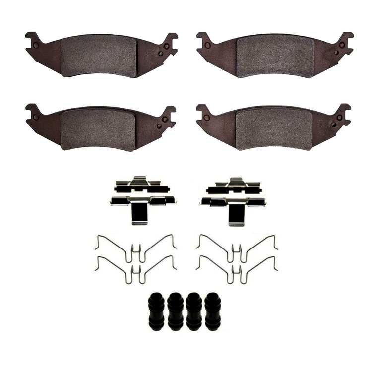 Super-Duty Brake Pads & Hardware Kit, 2004-2006 Ford/Lincoln/Mercury/Mazda, Position: Rear