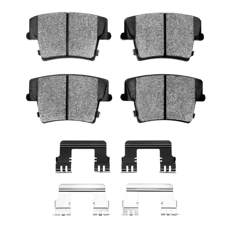 Super-Duty Brake Pads & Hardware Kit, Fits Select Mopar, Position: Rear