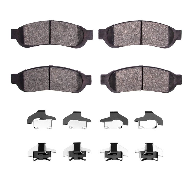 Super-Duty Brake Pads & Hardware Kit, 2005-2010 Ford/Lincoln/Mercury/Mazda, Position: Rear