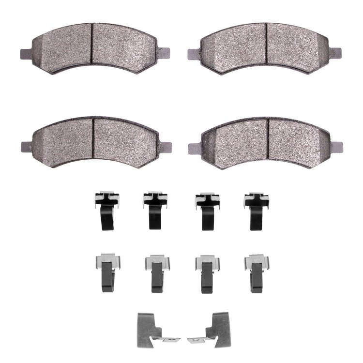 Super-Duty Brake Pads & Hardware Kit, Fits Select Fits Multiple Makes/Models, Position: Front