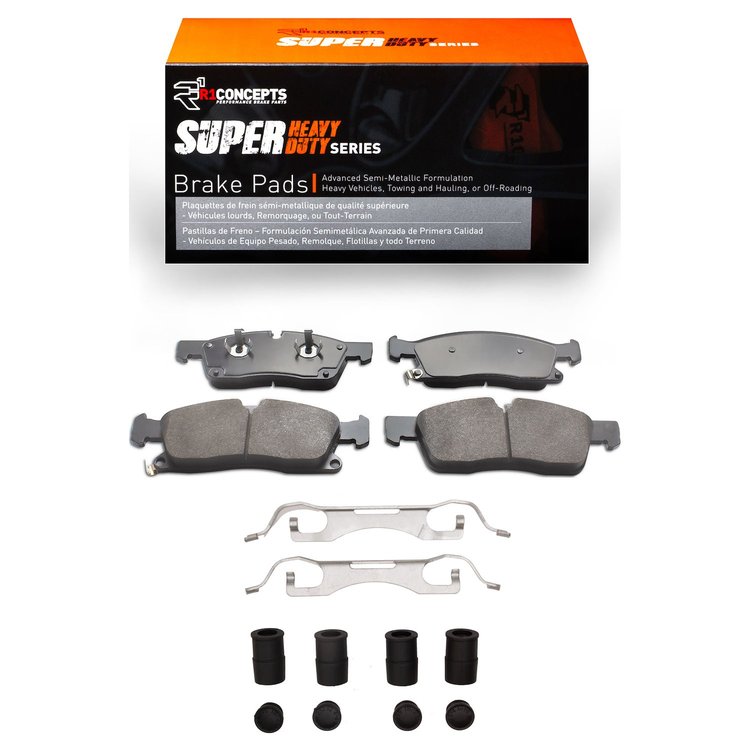 Super-Duty Brake Pads & Hardware Kit, Fits Select Fits Multiple Makes/Models, Position: Front