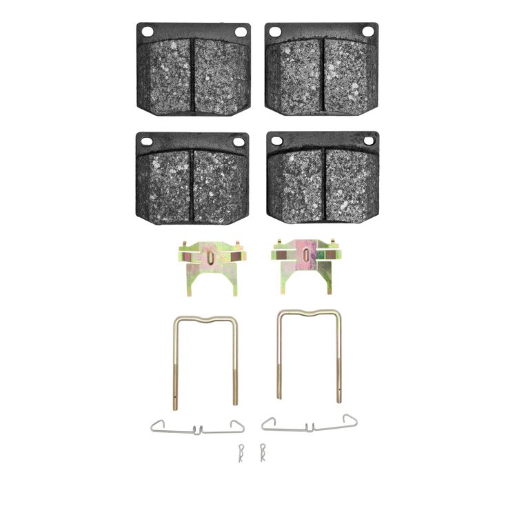 Ceramic Brake Pads & Hardware Kit, 1985-1986 GM, Position: Front