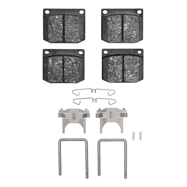 Ceramic Brake Pads & Hardware Kit, 1974-1980 GM, Position: Front