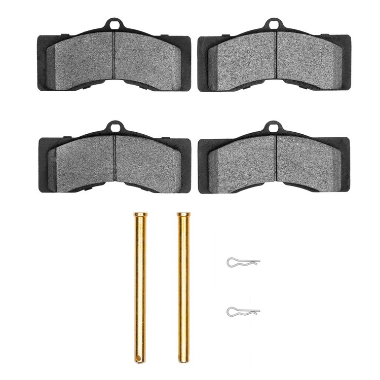 Ceramic Brake Pads & Hardware Kit, 1963-1982 GM, Position: Front & Rear