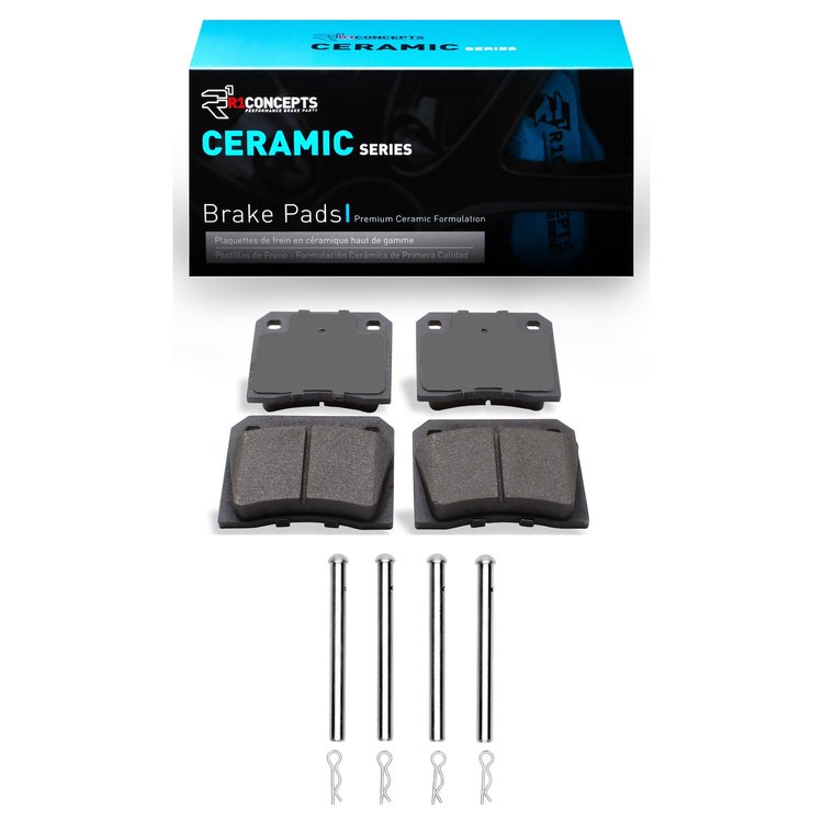 Ceramic Brake Pads & Hardware Kit, 1968-1983 Fits Multiple Makes/Models, Position: Rear