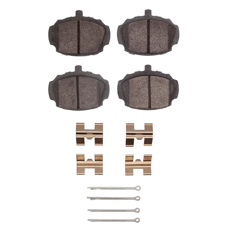 Ceramic Brake Pads & Hardware Kit, 1962-1980 MG, Position: Front