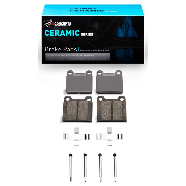Ceramic Brake Pads & Hardware Kit, 1961-1991 Fits Multiple Makes/Models, Position: Front & Rear