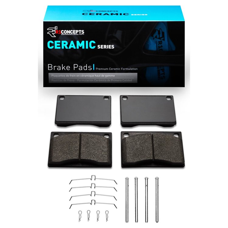 Ceramic Brake Pads & Hardware Kit, 1976-1993 Volvo, Position: Front
