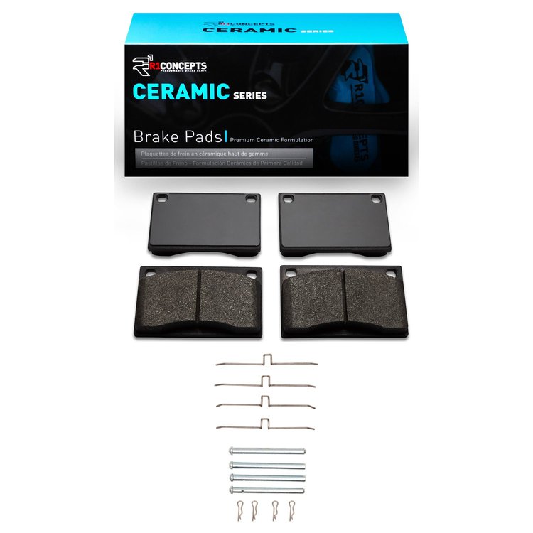 Ceramic Brake Pads & Hardware Kit, 1967-1987 Volvo, Position: Front