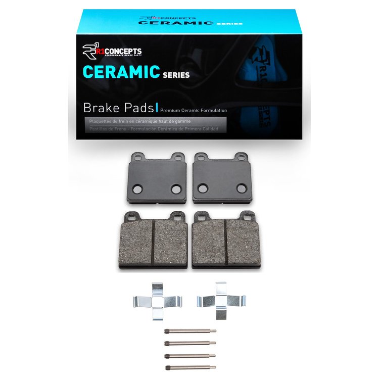 Ceramic Brake Pads & Hardware Kit, 1975-1985 Fits Multiple Makes/Models, Position: Front