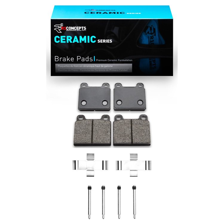 Ceramic Brake Pads & Hardware Kit, 1963-1976 Fits Multiple Makes/Models, Position: Front