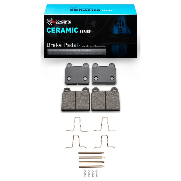 Ceramic Brake Pads & Hardware Kit, 1963-1976 Mercedes-Benz, Position: Front