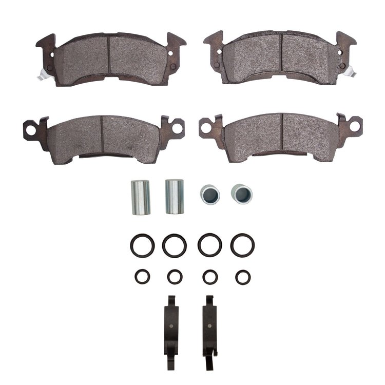Ceramic Brake Pads & Hardware Kit, 1967-1973 GM, Position: Front