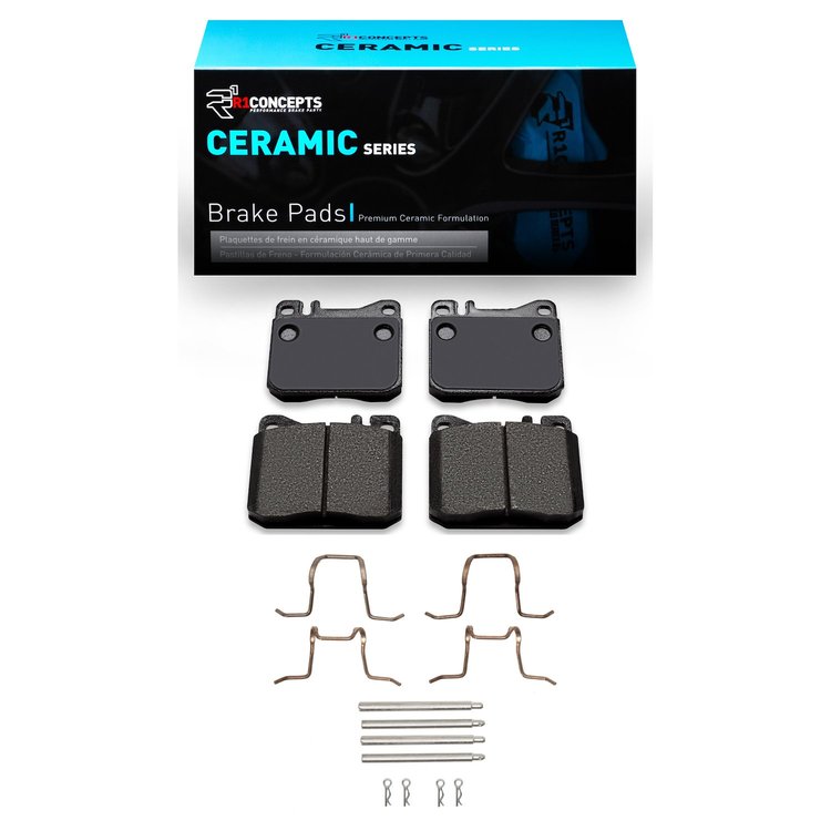 Ceramic Brake Pads & Hardware Kit, 1979-1985 Mercedes-Benz, Position: Front