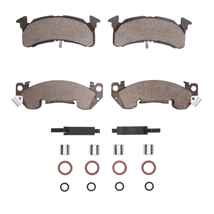 Ceramic Brake Pads & Hardware Kit, 1978-1995 GM, Position: Front