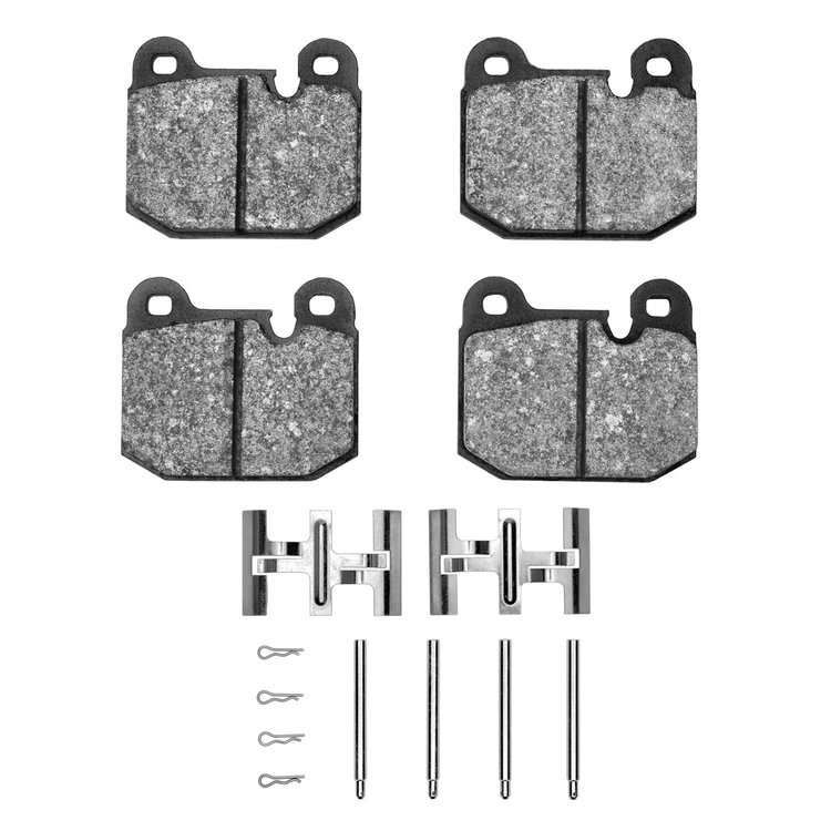 Ceramic Brake Pads & Hardware Kit, 1977-1983 BMW, Position: Front