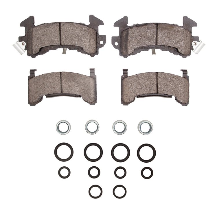 Ceramic Brake Pads & Hardware Kit, 1978-1985 GM, Position: Rear