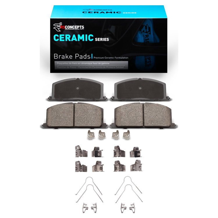 Ceramic Brake Pads & Hardware Kit, 1983-1999 Fits Multiple Makes/Models, Position: Front
