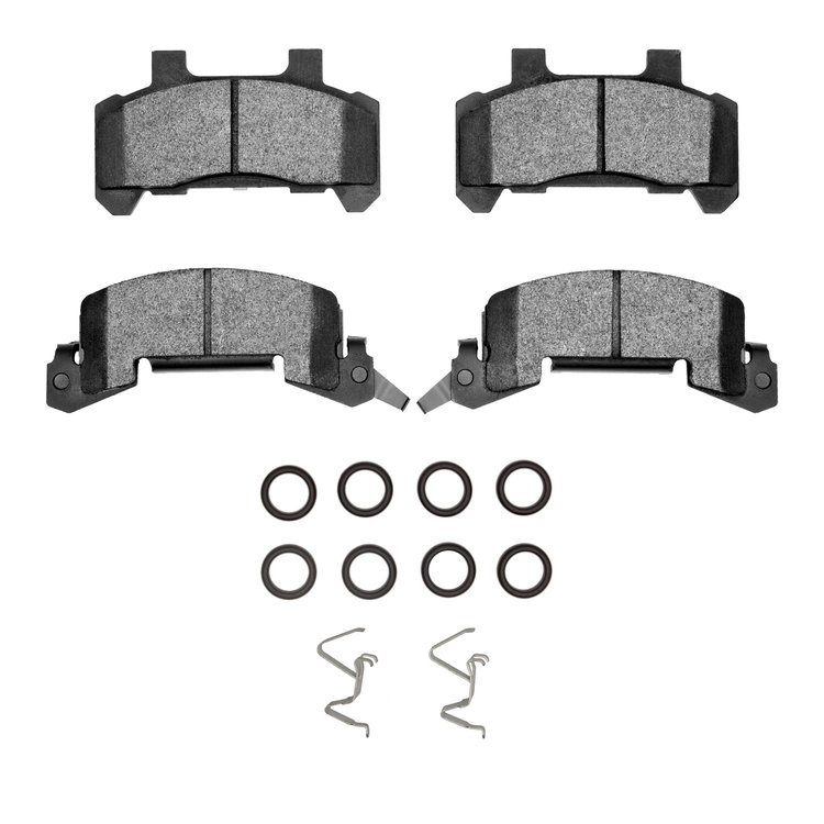 Ceramic Brake Pads & Hardware Kit, 1980-1989 GM, Position: Front