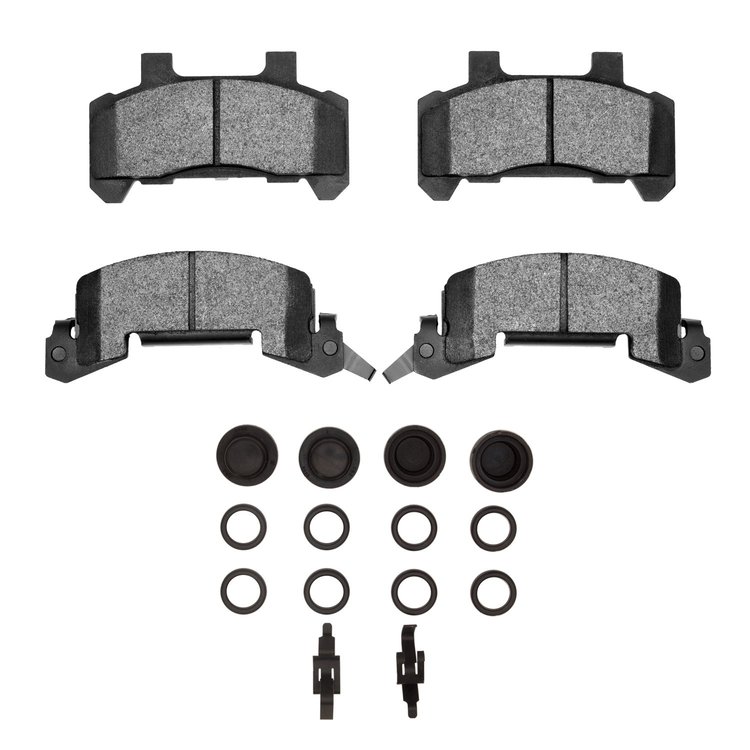 Ceramic Brake Pads & Hardware Kit, 1982-1989 GM, Position: Front