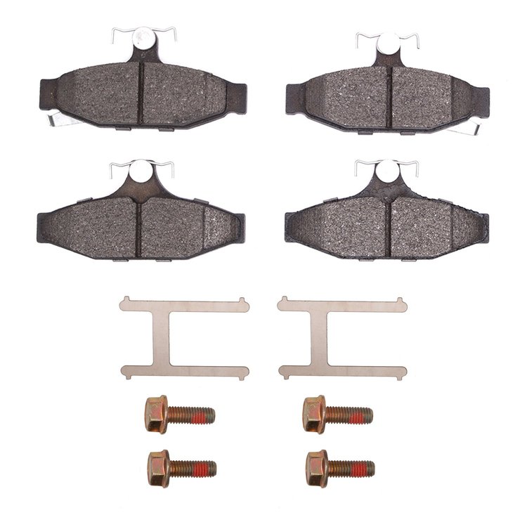 Ceramic Brake Pads & Hardware Kit, 1984-1987 GM, Position: Rear