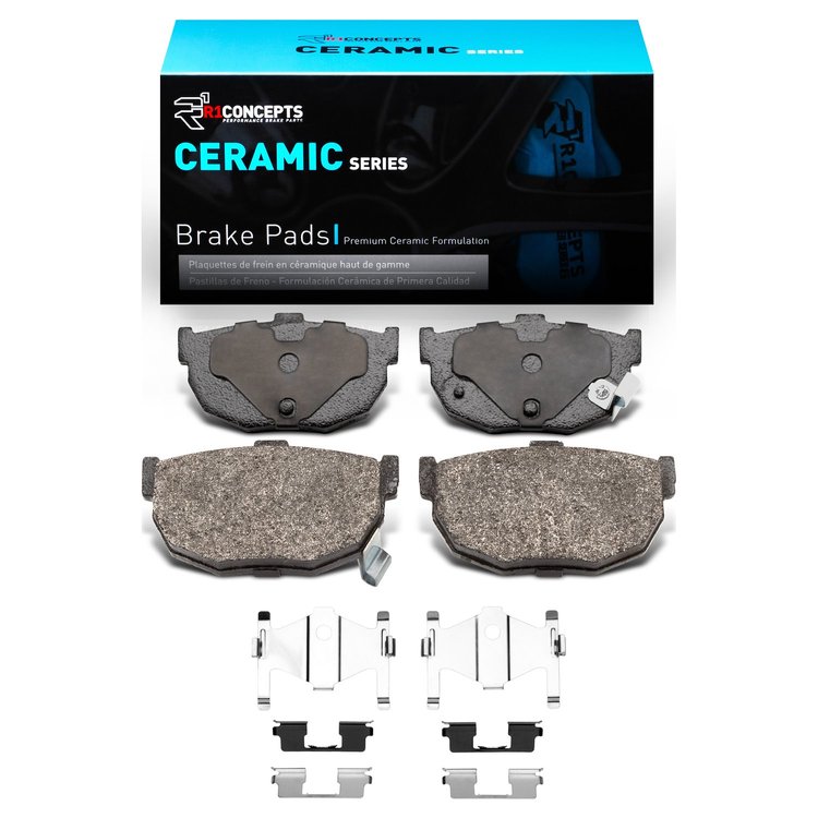 Ceramic Brake Pads & Hardware Kit, 1985-2009 Fits Multiple Makes/Models, Position: Rear