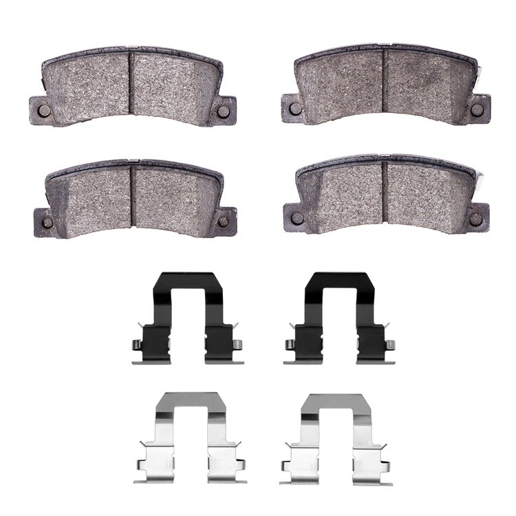 Ceramic Brake Pads & Hardware Kit, 1994-1997 Lexus/Toyota/Scion, Position: Rear