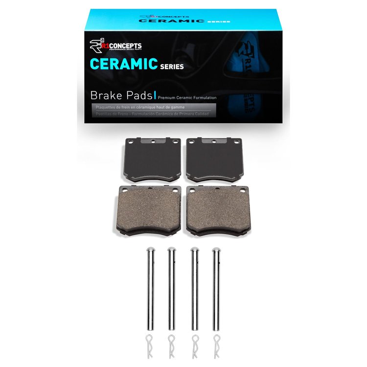 Ceramic Brake Pads & Hardware Kit, 1972-1972 Triumph, Position: Front