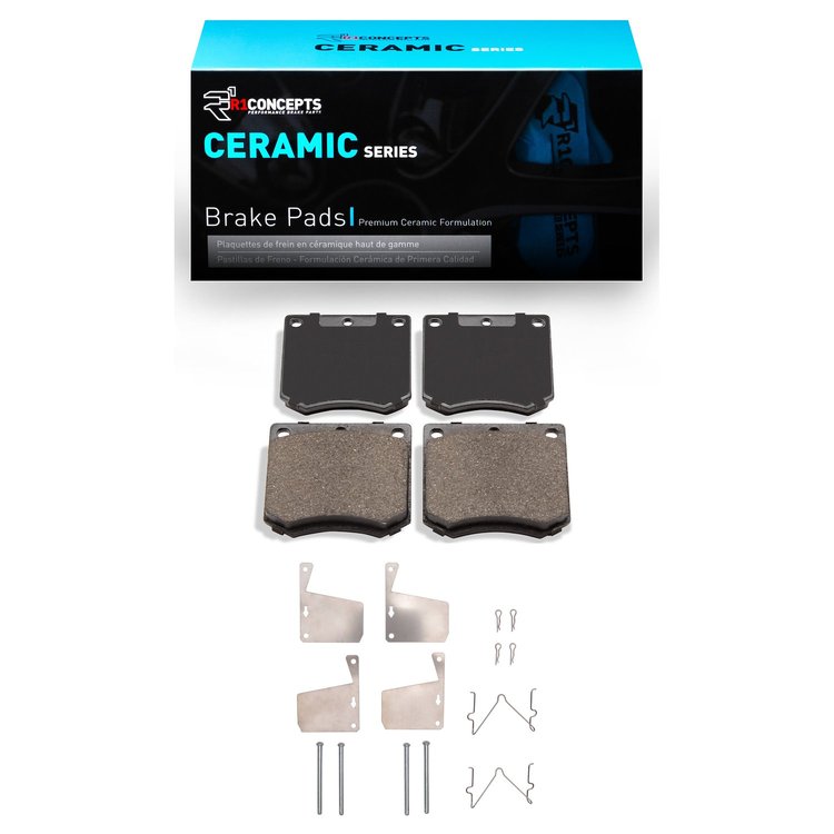 Ceramic Brake Pads & Hardware Kit, 1970-1983 Fits Multiple Makes/Models, Position: Front