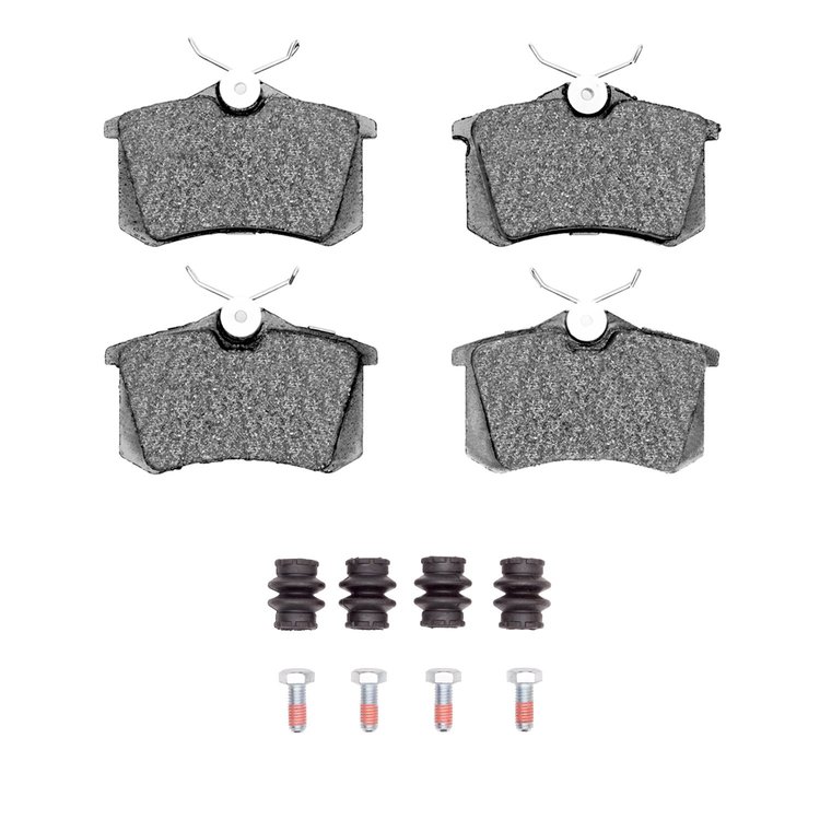 Ceramic Brake Pads & Hardware Kit, 1997-2008 Audi/Porsche/Volkswagen, Position: Rear