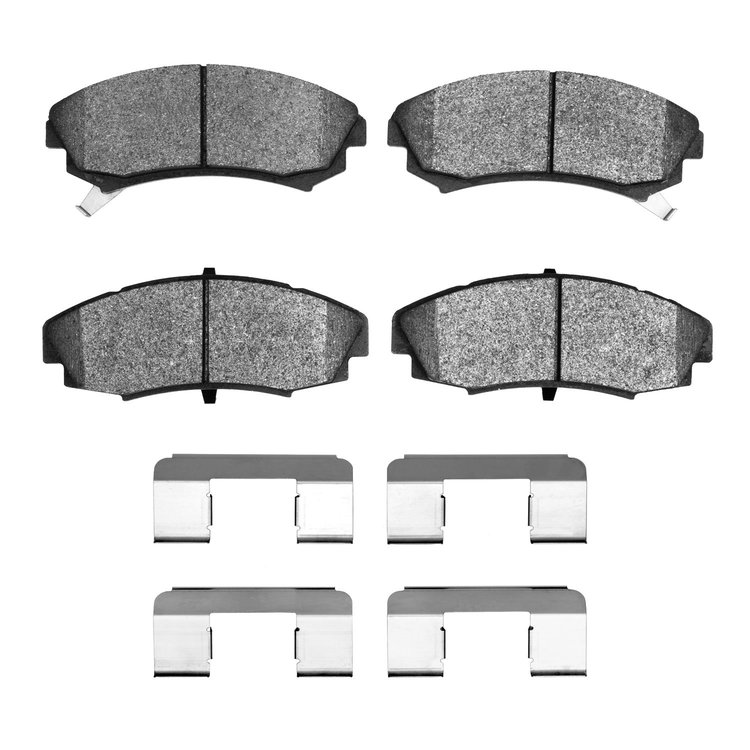 Ceramic Brake Pads & Hardware Kit, 1986-1992 GM, Position: Front