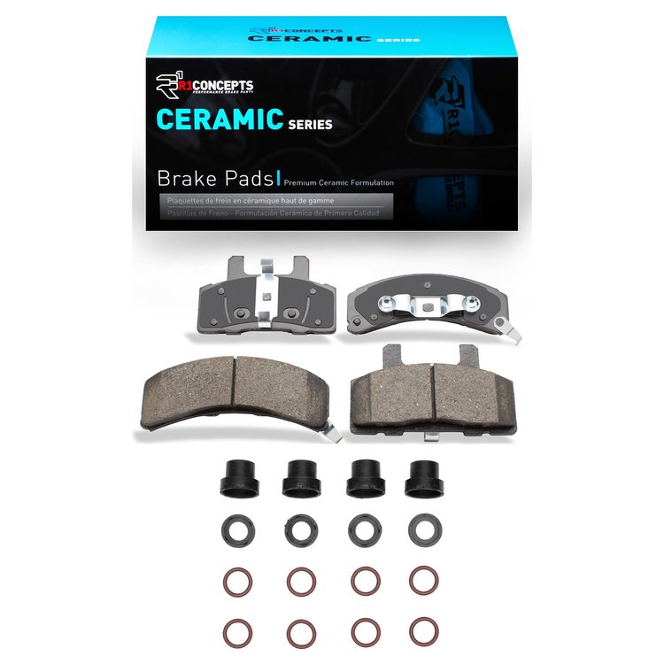 Ceramic Brake Pads & Hardware Kit, 1988-2002 Fits Multiple Makes/Models, Position: Front
