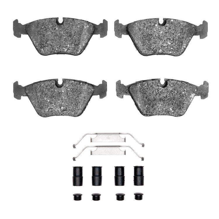 Ceramic Brake Pads & Hardware Kit, 1987-2005 BMW, Position: Front