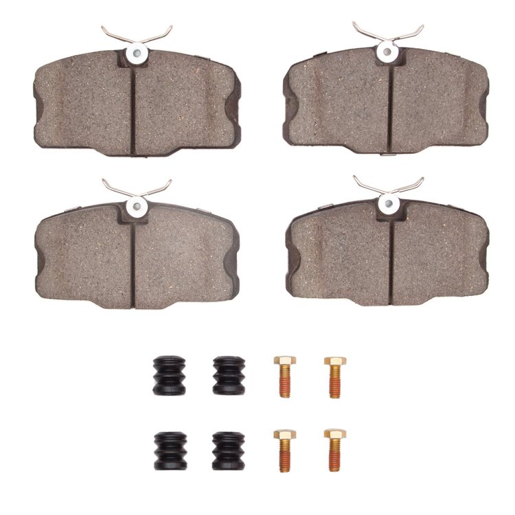 Ceramic Brake Pads & Hardware Kit, 1984-1985 Mercedes-Benz, Position: Front