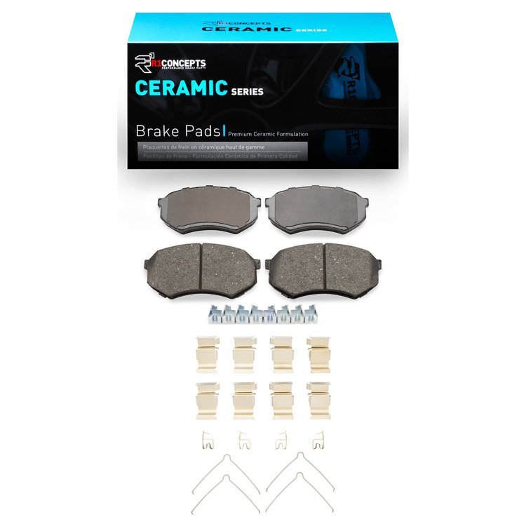 Ceramic Brake Pads & Hardware Kit, 1989-2005 Fits Multiple Makes/Models, Position: Front