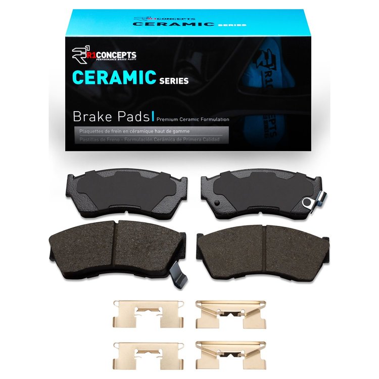 Ceramic Brake Pads & Hardware Kit, 1989-2001 GM, Position: Front