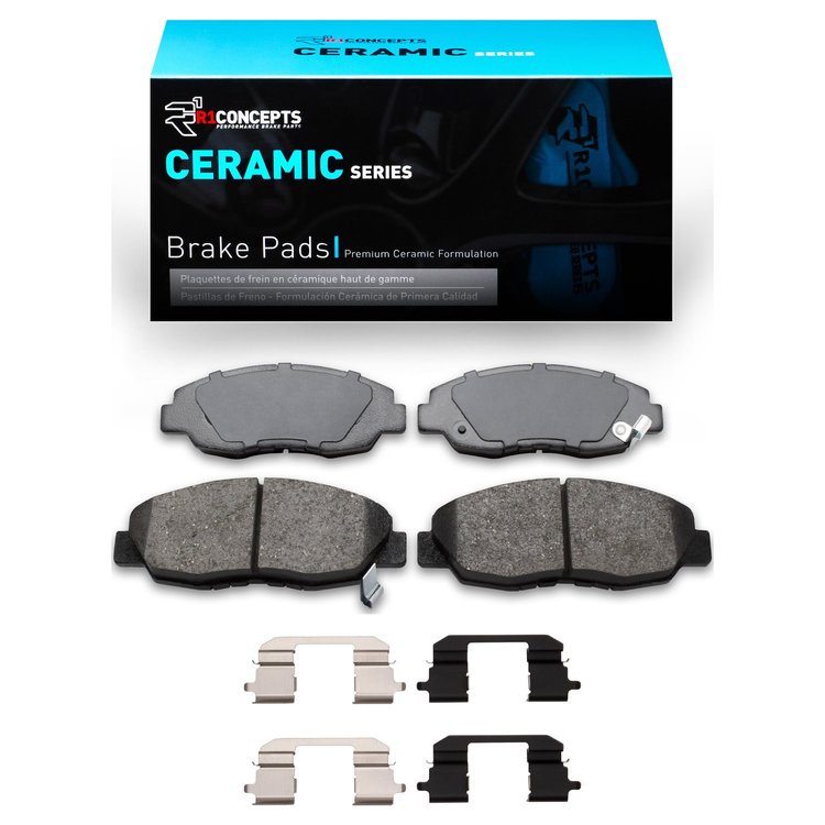 Ceramic Brake Pads & Hardware Kit, 1990-1999 Acura/Honda, Position: Front