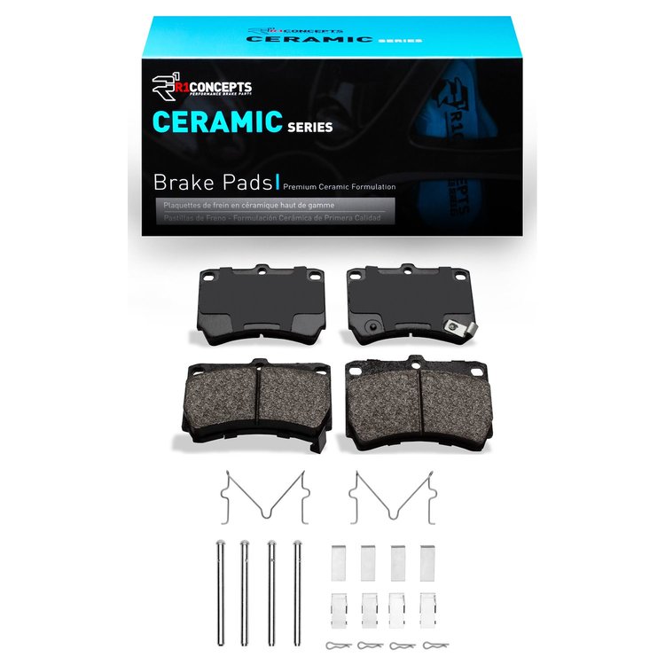 Ceramic Brake Pads & Hardware Kit, 1990-2002 Fits Multiple Makes/Models, Position: Front
