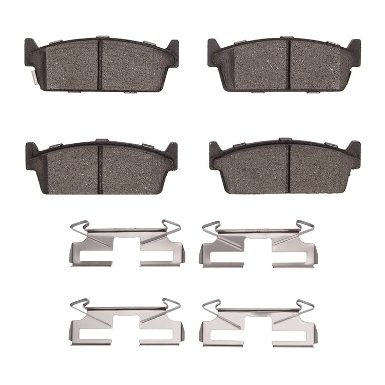 Ceramic Brake Pads & Hardware Kit, 1990-1992 Infiniti/Nissan, Position: Rear