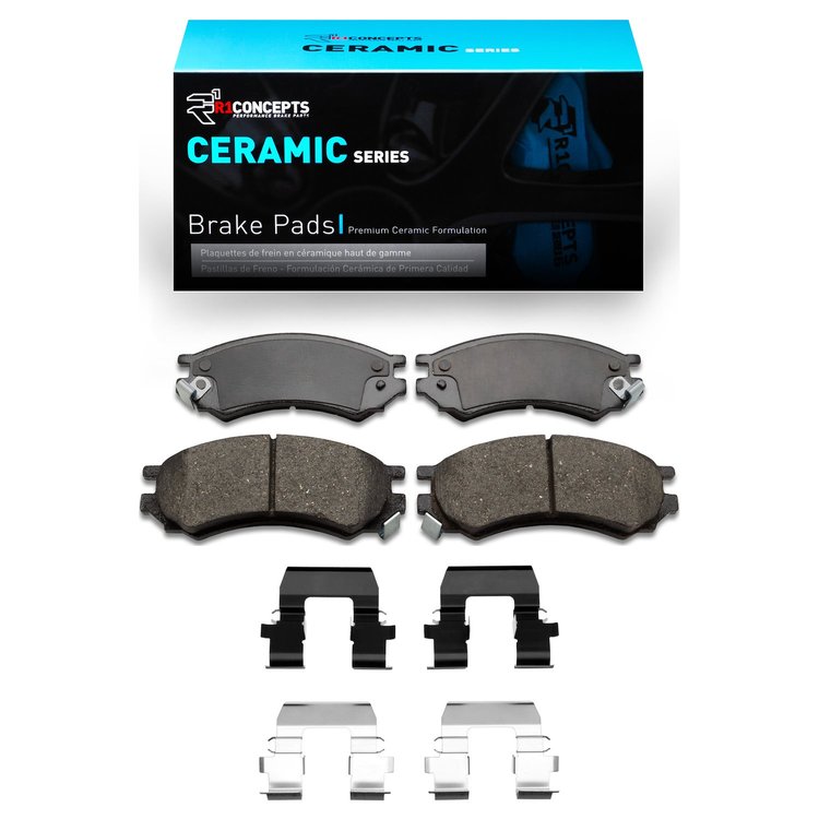 Ceramic Brake Pads & Hardware Kit, 1991-2002 GM, Position: Front