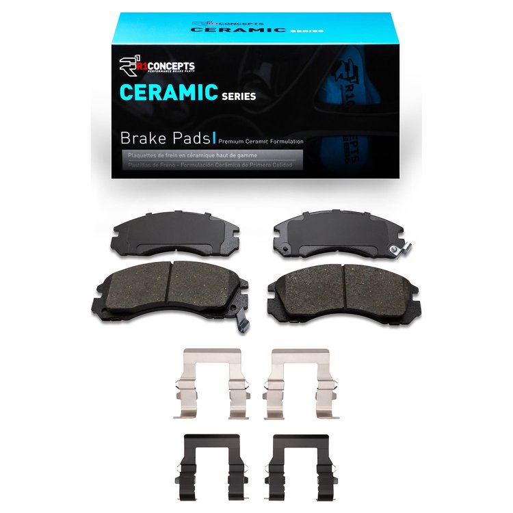 Ceramic Brake Pads & Hardware Kit, Fits Select Fits Multiple Makes/Models, Position: Front