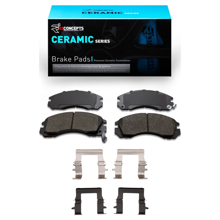 Ceramic Brake Pads & Hardware Kit, 1994-2000 Mitsubishi, Position: Front