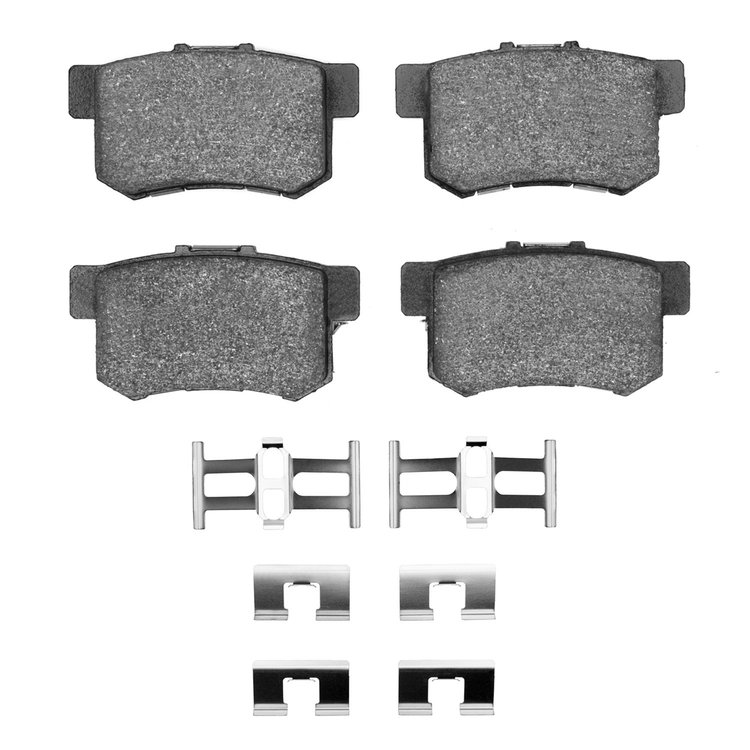 Ceramic Brake Pads & Hardware Kit, Fits Select Fits Multiple Makes/Models, Position: Rear