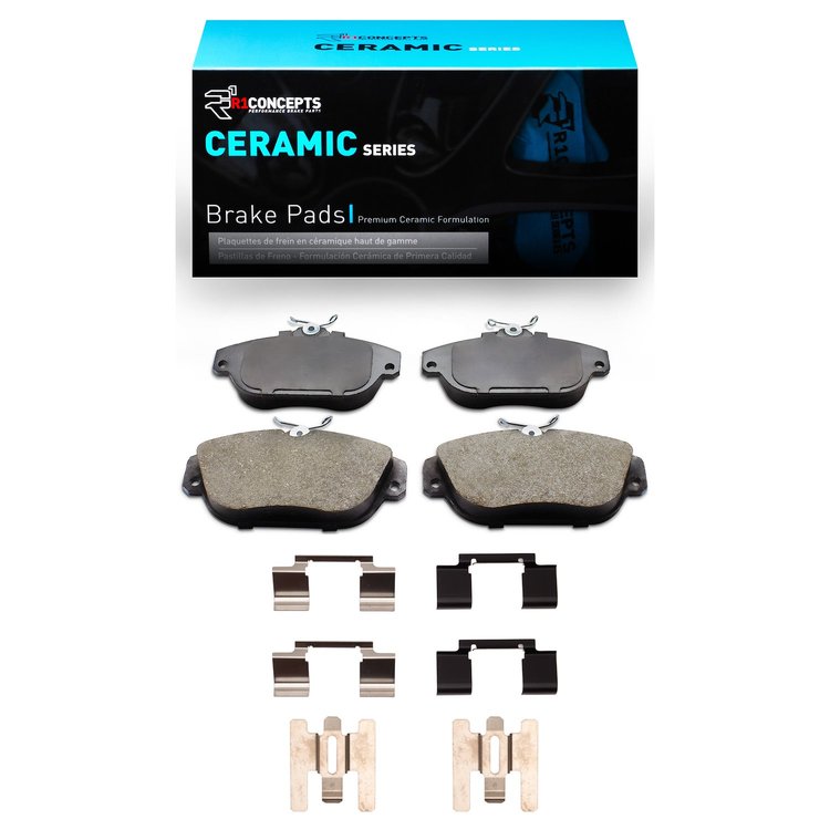 Ceramic Brake Pads & Hardware Kit, 1991-1998 Volvo, Position: Front