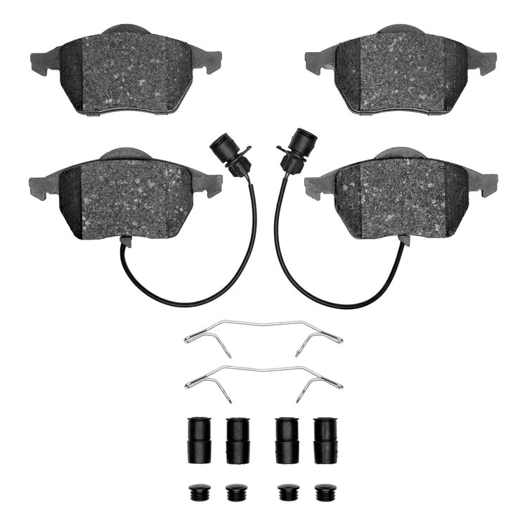 Ceramic Brake Pads & Hardware Kit, 1992-2000 Audi/Porsche/Volkswagen, Position: Front