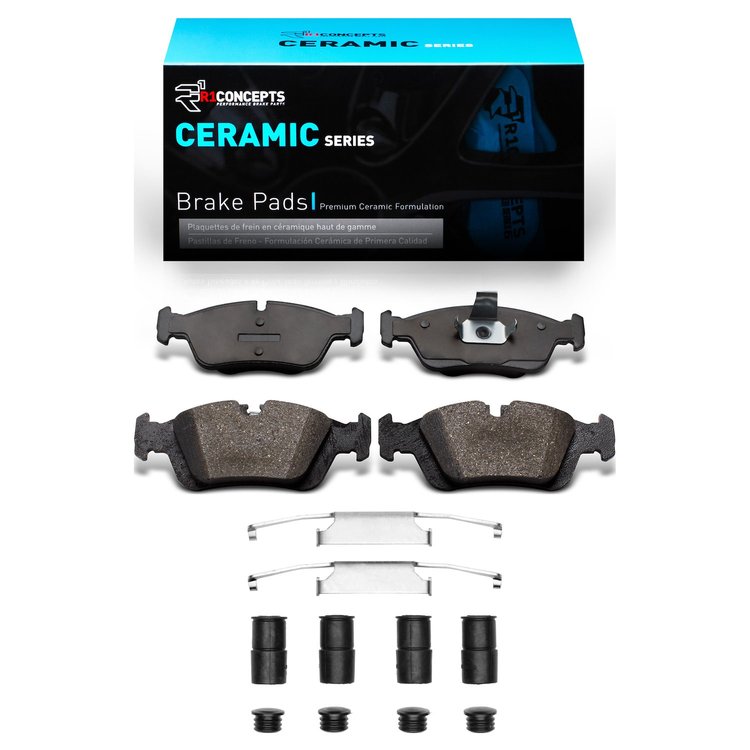 Ceramic Brake Pads & Hardware Kit, 1991-1998 BMW, Position: Front